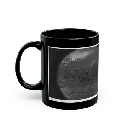 Appomattox Court House, Virginia. View Of Court House And Soldiers (U.S. Civil War) Black Coffee Mug-Go Mug Yourself