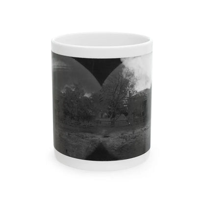 Appomattox Court House, Virginia. View Of Court House And Soldiers (U.S. Civil War) White Coffee Mug-11oz-Go Mug Yourself