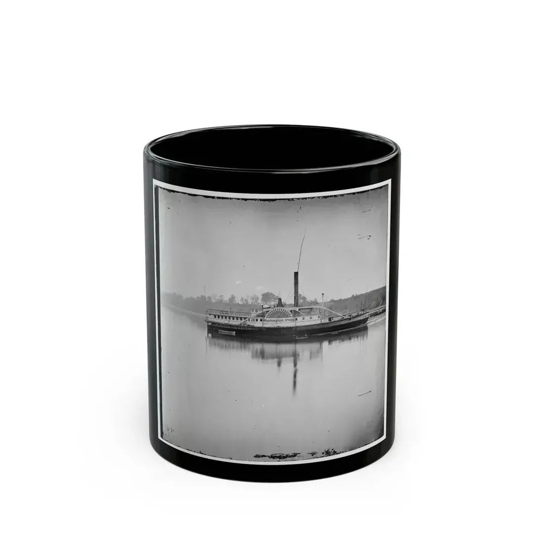 Appomattox River, Va.  U.S.S. Transport Washington Irving (U.S. Civil War) Black Coffee Mug 11oz - Go Mug Yourself