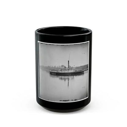 Appomattox River, Va.  U.S.S. Transport Washington Irving (U.S. Civil War) Black Coffee Mug 15oz - Go Mug Yourself