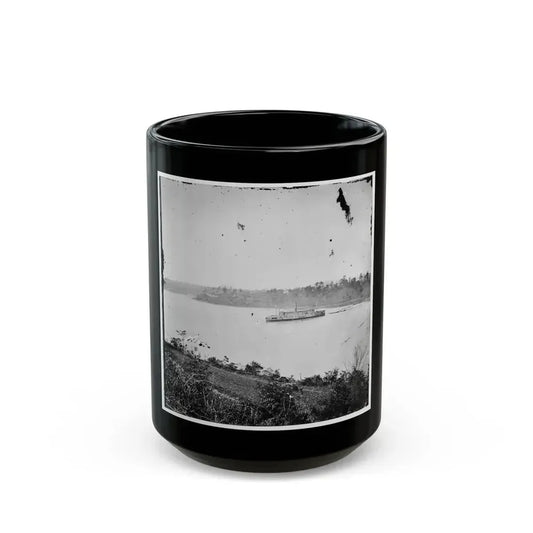 Appomattox River, Virginia. Boat On The Appomattox River-2 (U.S. Civil War) Black Coffee Mug 15oz - Go Mug Yourself