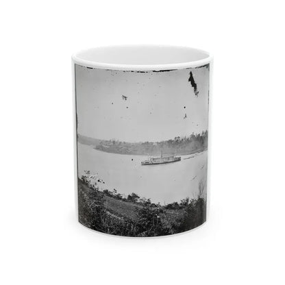 Appomattox River, Virginia. Boat On The Appomattox River-2 (U.S. Civil War) White Coffee Mug 11oz - Go Mug Yourself