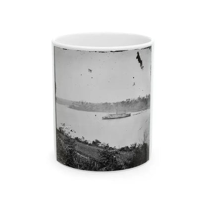 Appomattox River, Virginia. Boat On The Appomattox River-2 (U.S. Civil War) White Coffee Mug 11oz - Go Mug Yourself