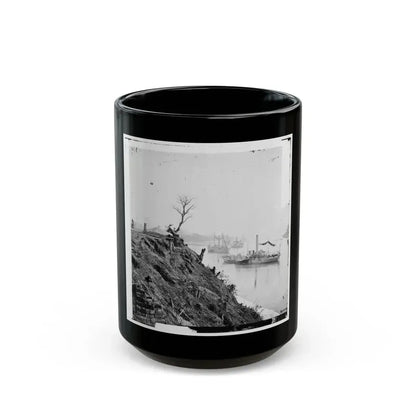 Appomattox River, Virginia. Boat On The Appomattox River-3 (U.S. Civil War) Black Coffee Mug 15oz - Go Mug Yourself