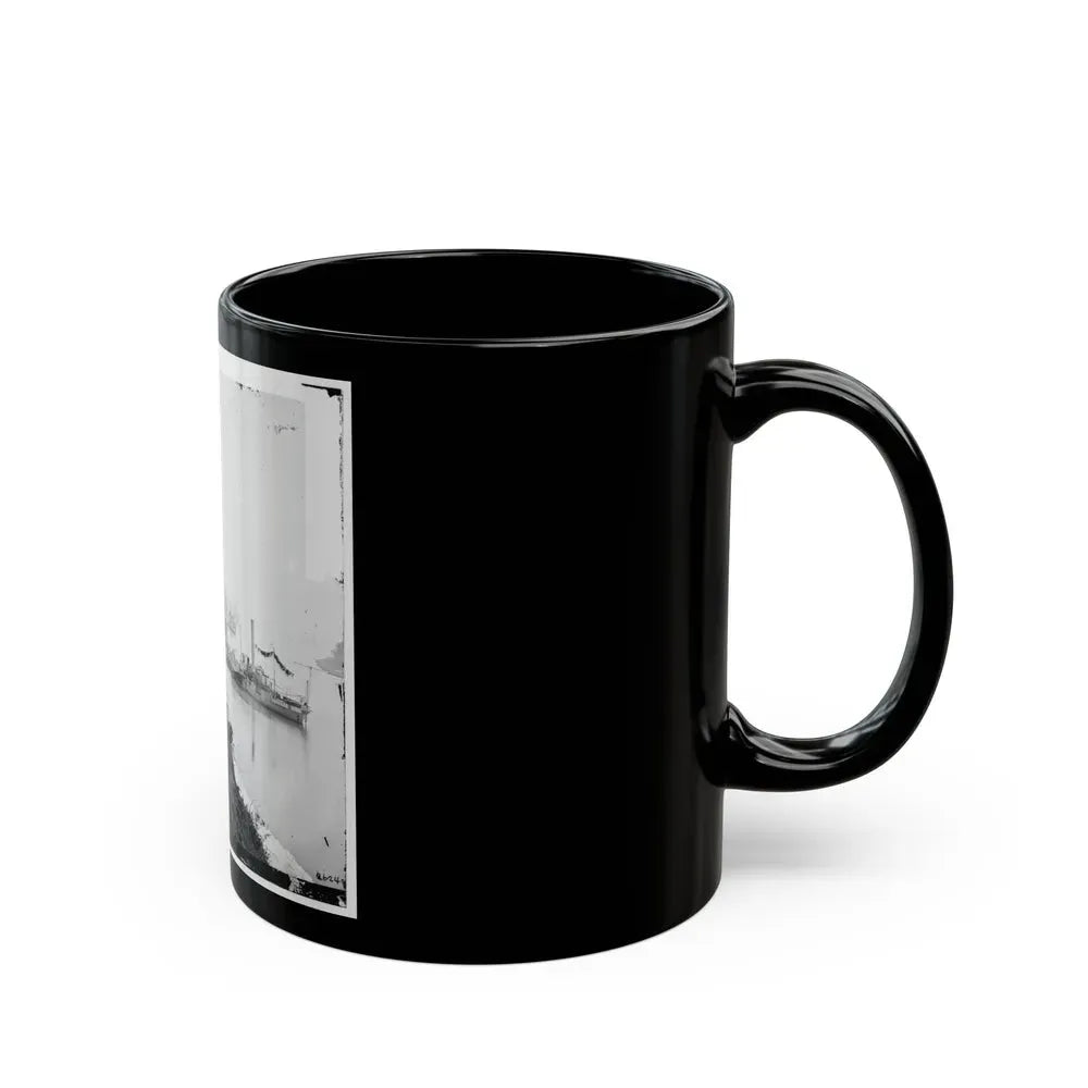 Appomattox River, Virginia. Boat On The Appomattox River-3 (U.S. Civil War) Black Coffee Mug - Go Mug Yourself