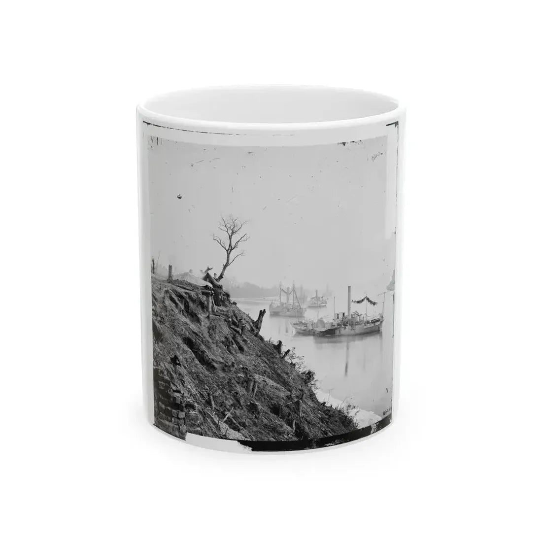 Appomattox River, Virginia. Boat On The Appomattox River-3 (U.S. Civil War) White Coffee Mug 11oz - Go Mug Yourself