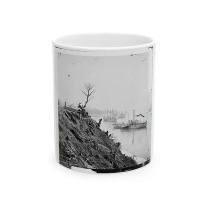 Appomattox River, Virginia. Boat On The Appomattox River-3 (U.S. Civil War) White Coffee Mug 11oz - Go Mug Yourself