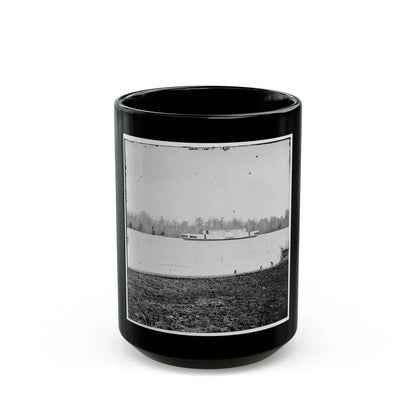Appomattox River, Virginia. Boat On The Appomattox River (U.S. Civil War) Black Coffee Mug 15oz - Go Mug Yourself