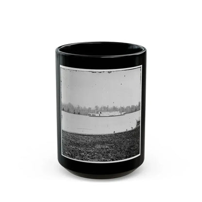 Appomattox River, Virginia. Boat On The Appomattox River (U.S. Civil War) Black Coffee Mug 15oz - Go Mug Yourself