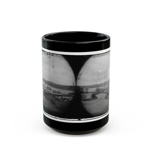 Appomattox River, Virginia. Medical Supply Boat Planter (U.S. Civil War) Black Coffee Mug 15oz - Go Mug Yourself