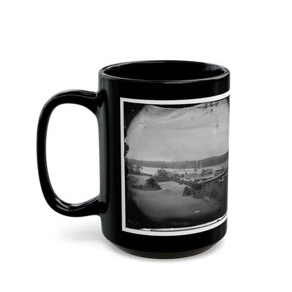 Appomattox River, Virginia. Medical Supply Boat Planter (U.S. Civil War) Black Coffee Mug - Go Mug Yourself