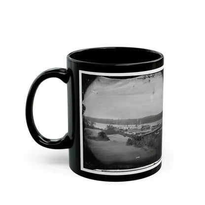 Appomattox River, Virginia. Medical Supply Boat Planter (U.S. Civil War) Black Coffee Mug - Go Mug Yourself