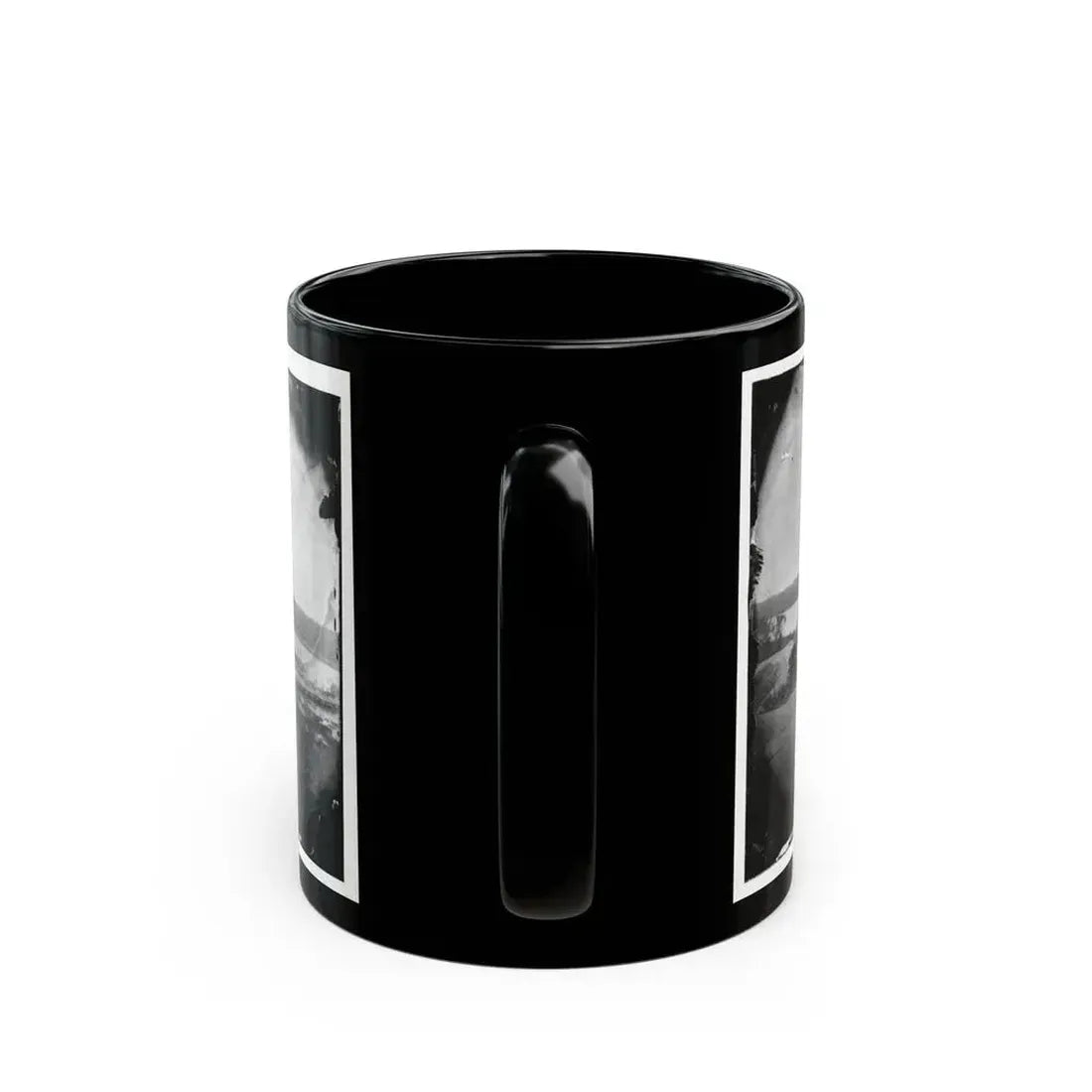 Appomattox River, Virginia. Medical Supply Boat Planter (U.S. Civil War) Black Coffee Mug - Go Mug Yourself