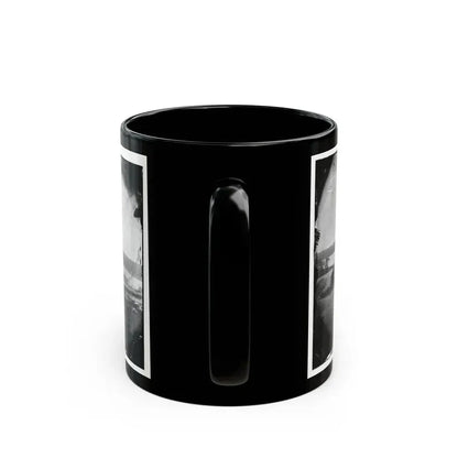 Appomattox River, Virginia. Medical Supply Boat Planter (U.S. Civil War) Black Coffee Mug - Go Mug Yourself