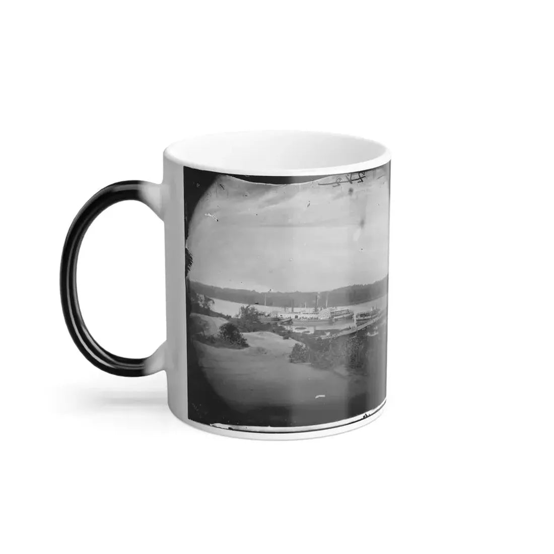 Appomattox River, Virginia. Medical Supply Boat Planter (U.S. Civil War) Color Changing Coffee Mug 11oz - Go Mug Yourself