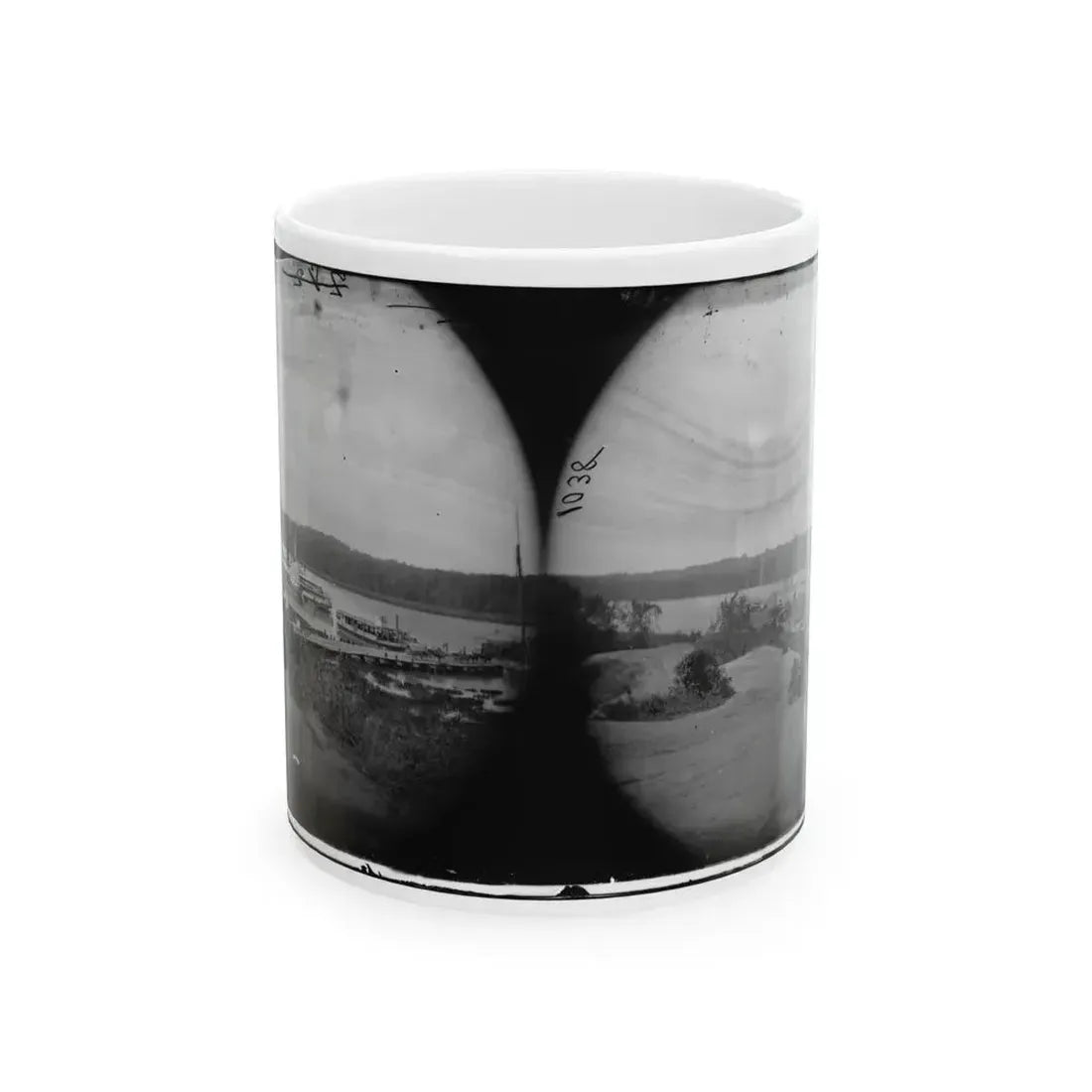 Appomattox River, Virginia. Medical Supply Boat Planter (U.S. Civil War) White Coffee Mug 11oz - Go Mug Yourself