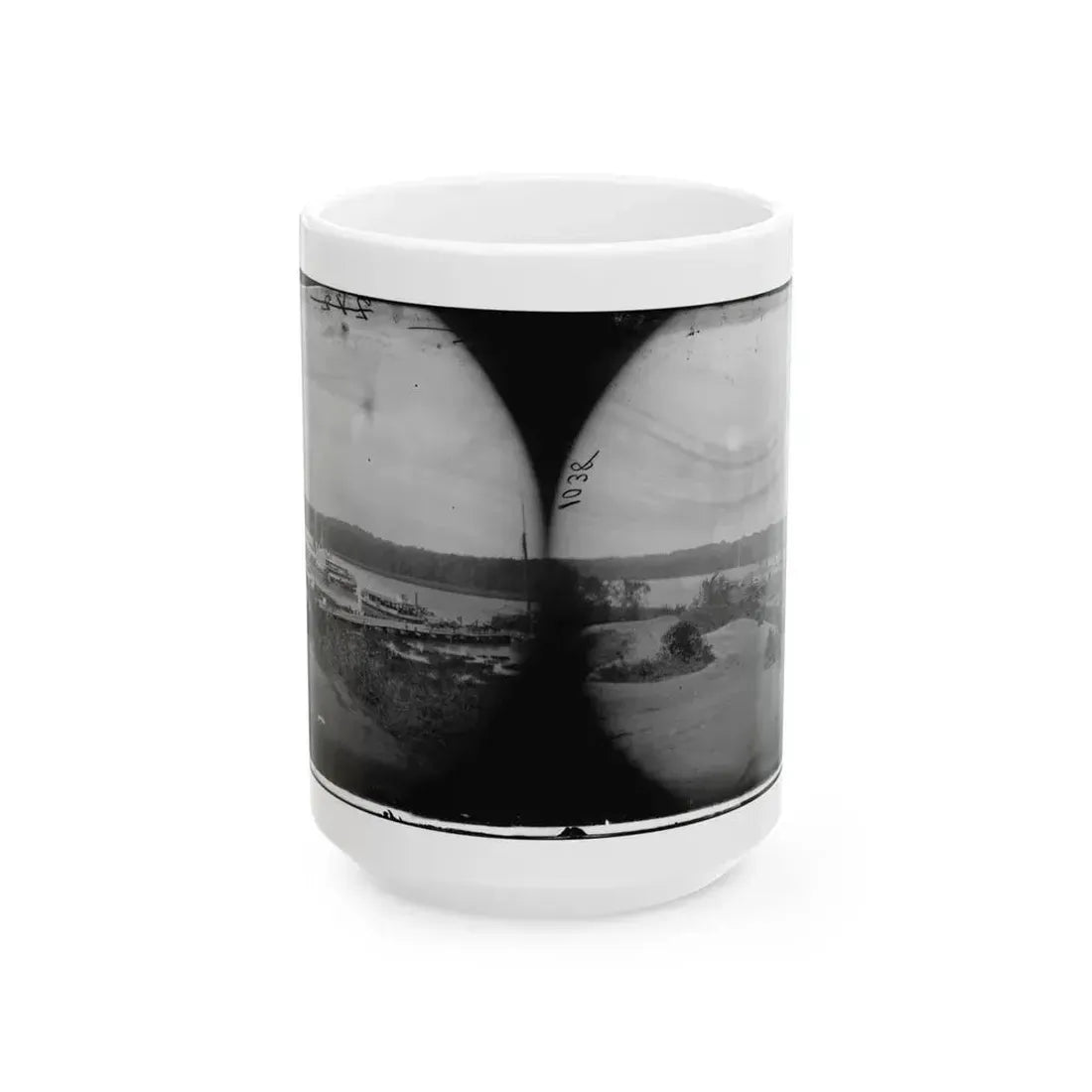 Appomattox River, Virginia. Medical Supply Boat Planter (U.S. Civil War) White Coffee Mug 15oz - Go Mug Yourself