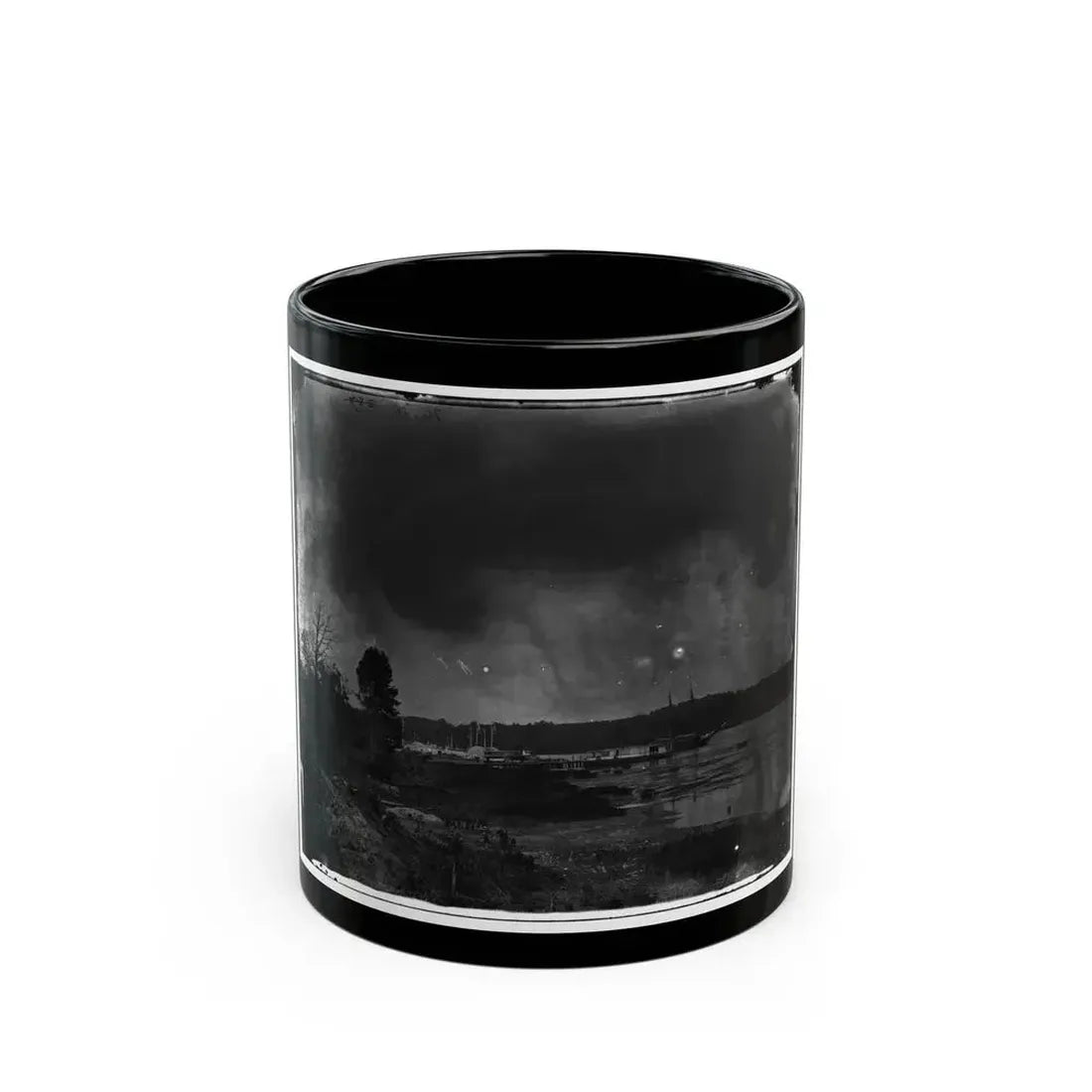 Appomattox River, Virginia. Medical Supply Steamer, Planter (U.S. Civil War) Black Coffee Mug 11oz - Go Mug Yourself