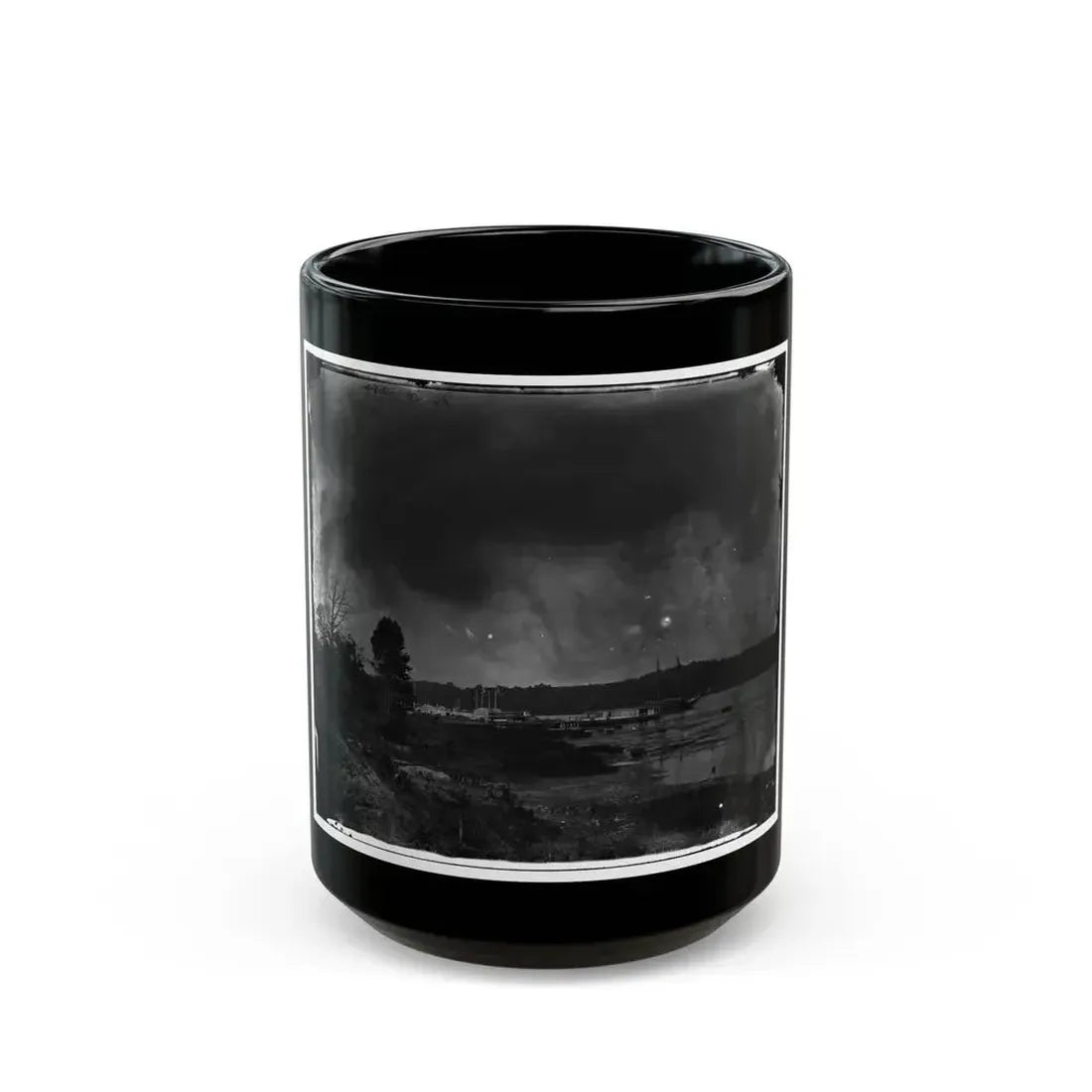 Appomattox River, Virginia. Medical Supply Steamer, Planter (U.S. Civil War) Black Coffee Mug 15oz - Go Mug Yourself