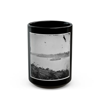 Appomattox River, Virginia. Boat On The Appomattox River-2 (U.S. Civil War) Black Coffee Mug-15oz-Go Mug Yourself