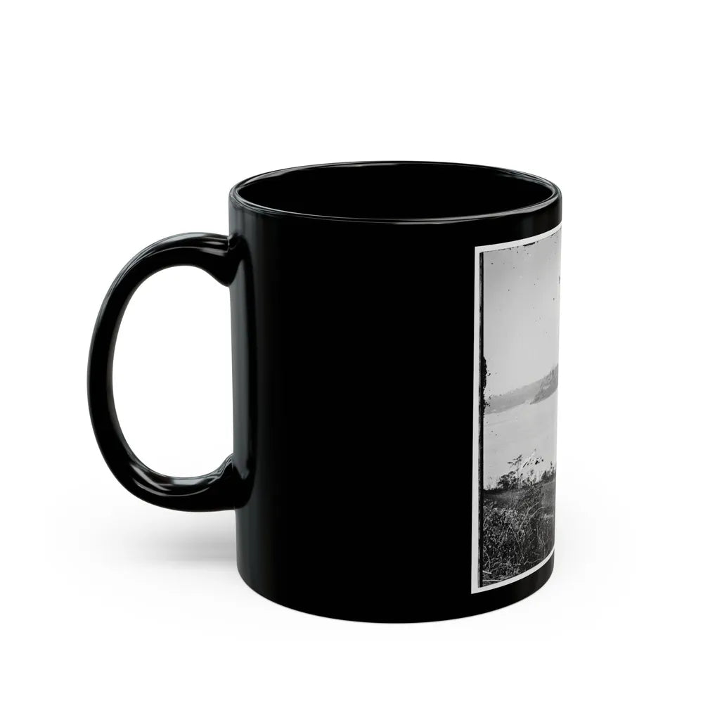 Appomattox River, Virginia. Boat On The Appomattox River-2 (U.S. Civil War) Black Coffee Mug-Go Mug Yourself