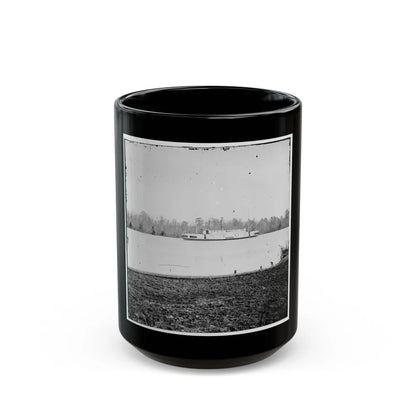 Appomattox River, Virginia. Boat On The Appomattox River (U.S. Civil War) Black Coffee Mug-15oz-Go Mug Yourself