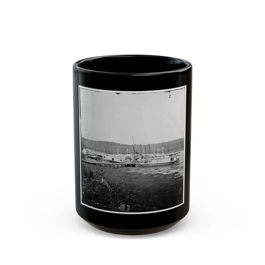 Appomattox River, Virginia. Medical Supply Boat Connecticut (U.S. Civil War) Black Coffee Mug-15oz-Go Mug Yourself