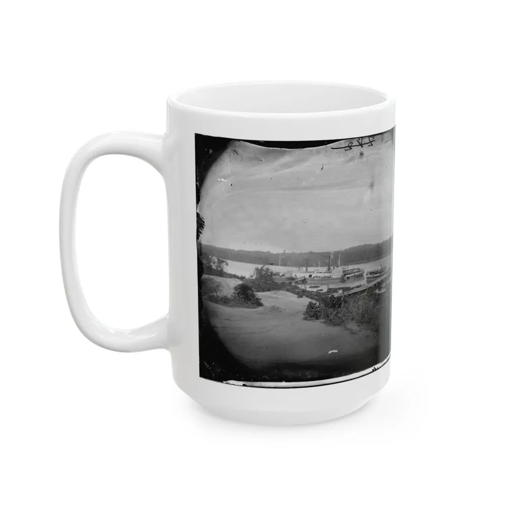 Appomattox River, Virginia. Medical Supply Boat Planter (U.S. Civil War) White Coffee Mug-Go Mug Yourself