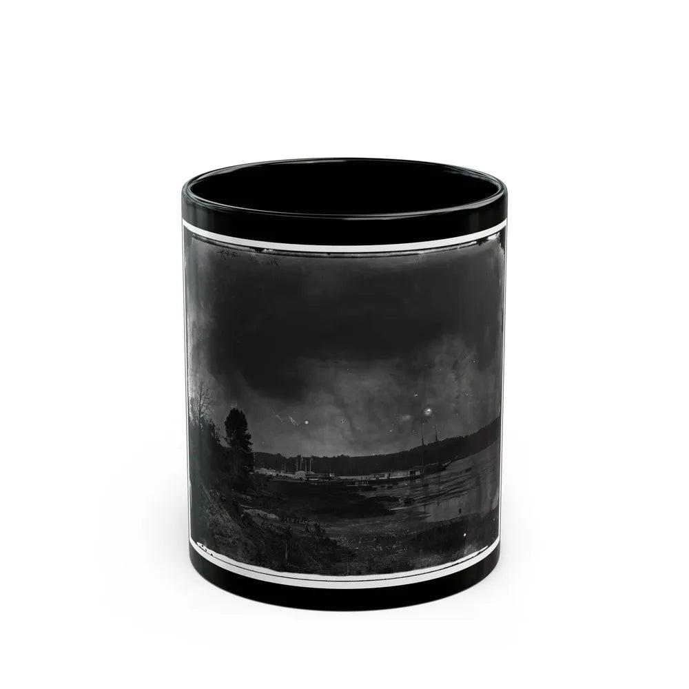 Appomattox River, Virginia. Medical Supply Steamer, Planter (U.S. Civil War) Black Coffee Mug-11oz-Go Mug Yourself