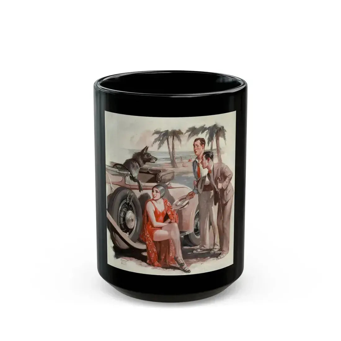 Approach at the Beach - Black Coffee Mug 15oz - Go Mug Yourself