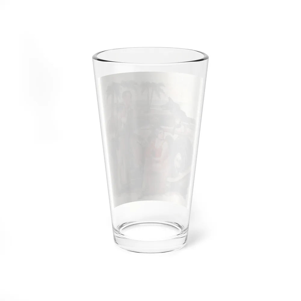 Approach at the Beach (Magazine Illustration) Pint Glass 16oz-Go Mug Yourself