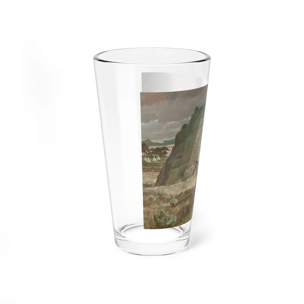 Approaching the Camp, 1973 (Magazine Illustration) Pint Glass 16oz-Go Mug Yourself