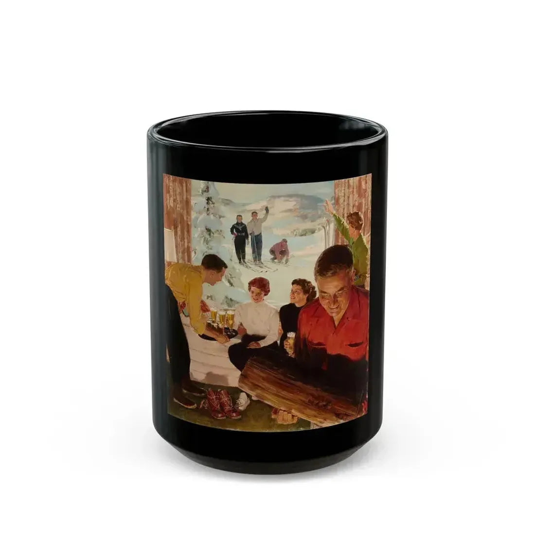 Apres Ski - Black Coffee Mug 15oz - Go Mug Yourself