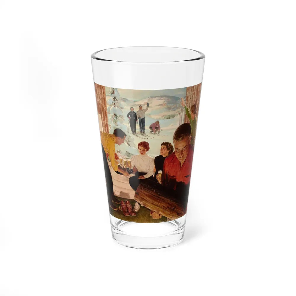 Apres Ski (Magazine Illustration) Pint Glass 16oz-16oz-Go Mug Yourself