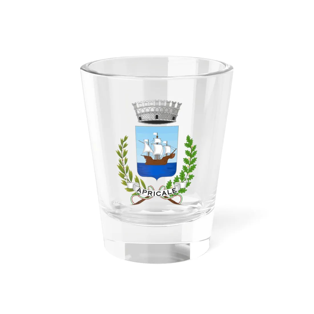Apricale-Stemma (Italy) (Coat of Arms) Shot Glass 1.5oz 1.5oz - Go Mug Yourself