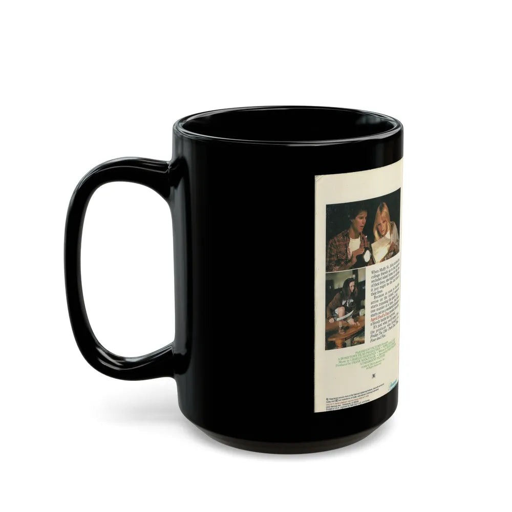 APRIL FOOLS DAY PARAMOUNT HOME VIDEO (VHS COVER) - Black Coffee Mug-Go Mug Yourself