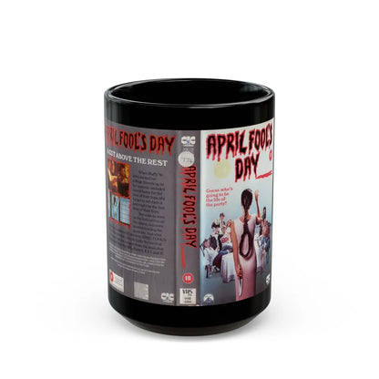 APRIL FOOLS DAY (VHS COVER) - Black Coffee Mug-15oz-Go Mug Yourself