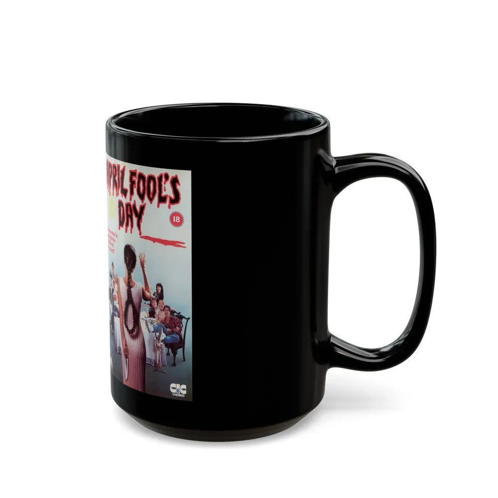 APRIL FOOLS DAY (VHS COVER) - Black Coffee Mug-Go Mug Yourself