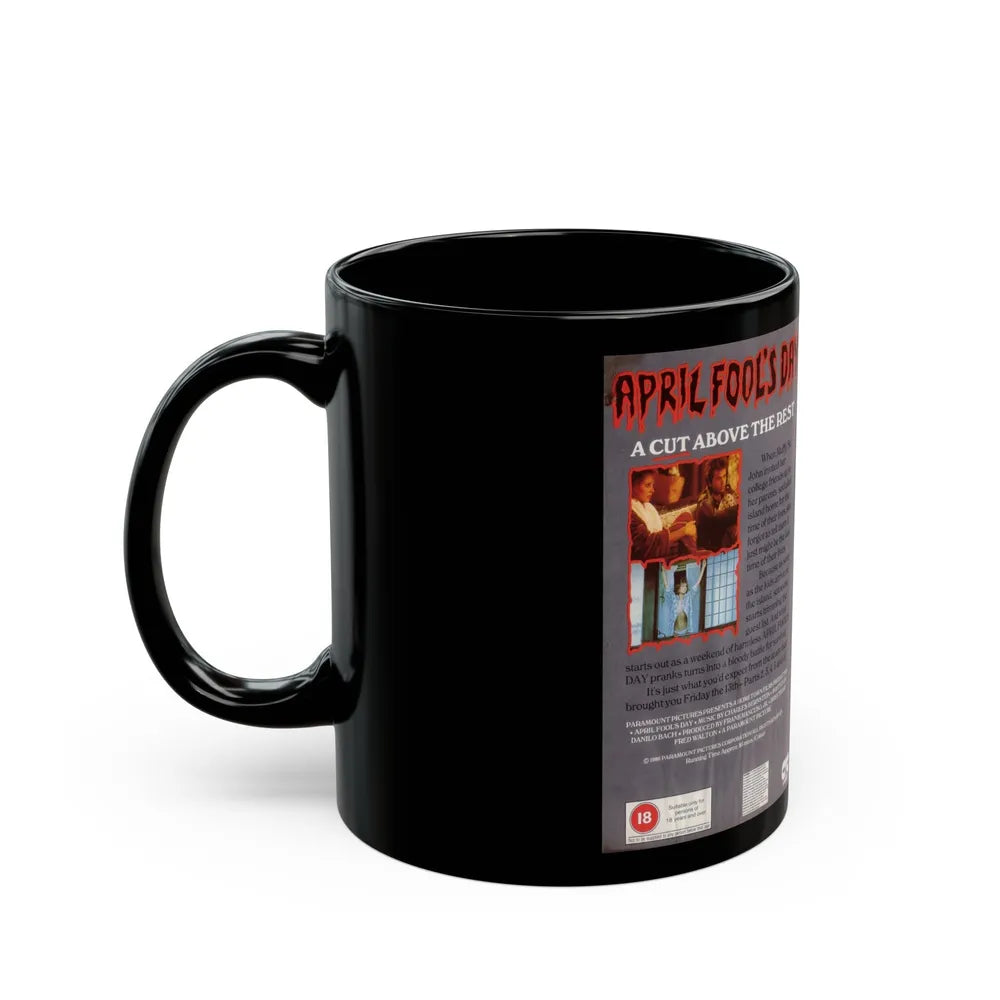 APRIL FOOLS DAY (VHS COVER) - Black Coffee Mug-Go Mug Yourself