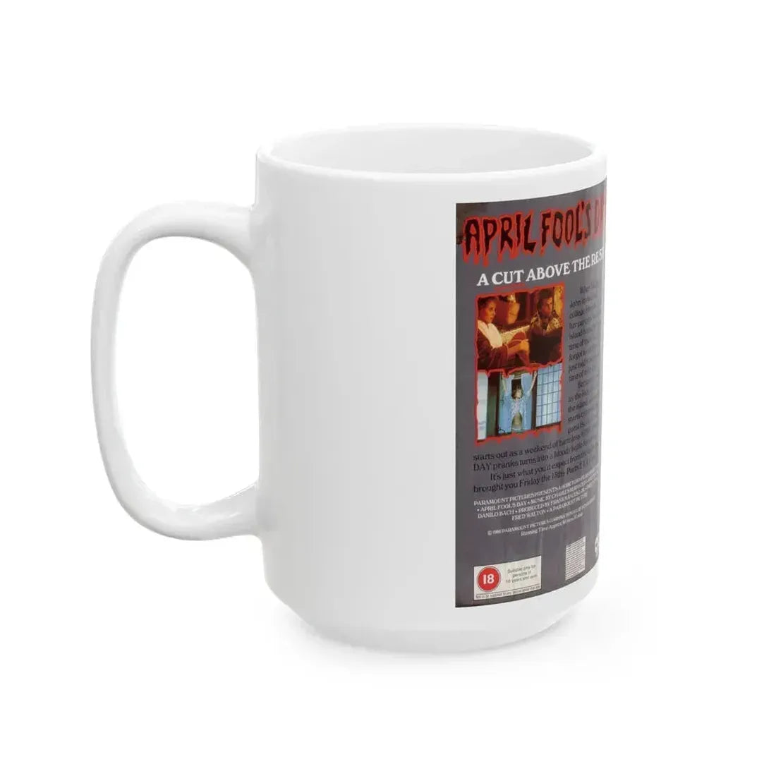 APRIL FOOLS DAY (VHS COVER) - White Coffee Mug - Go Mug Yourself