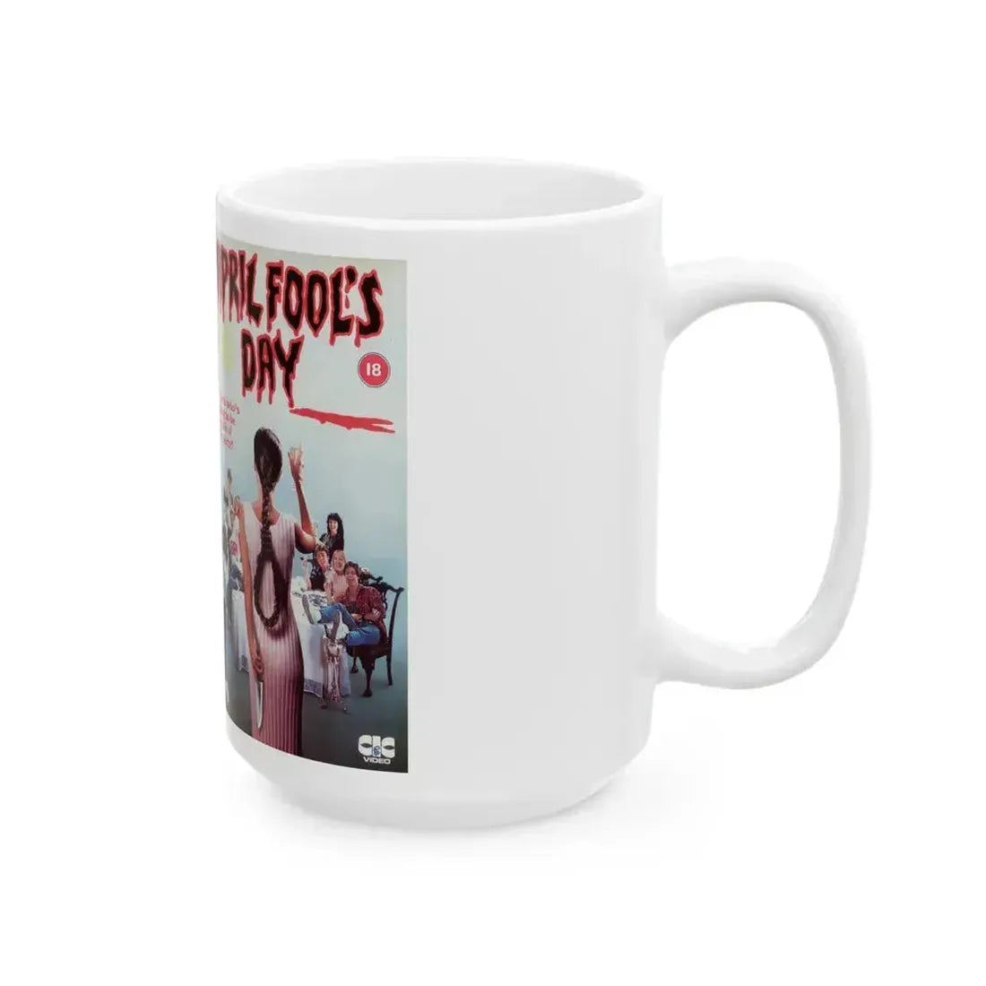 APRIL FOOLS DAY (VHS COVER) - White Coffee Mug - Go Mug Yourself
