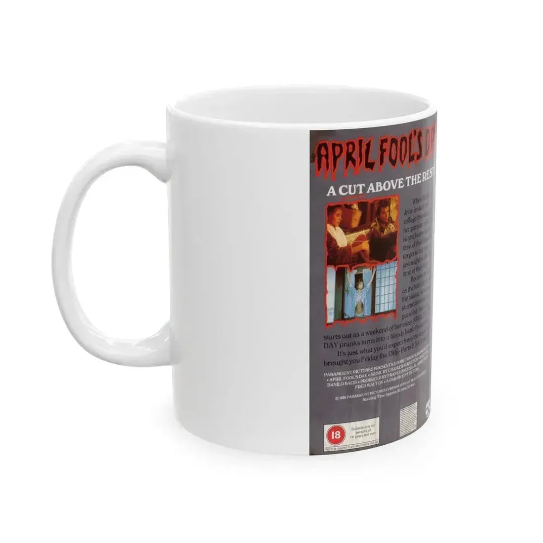 APRIL FOOLS DAY (VHS COVER) - White Coffee Mug - Go Mug Yourself