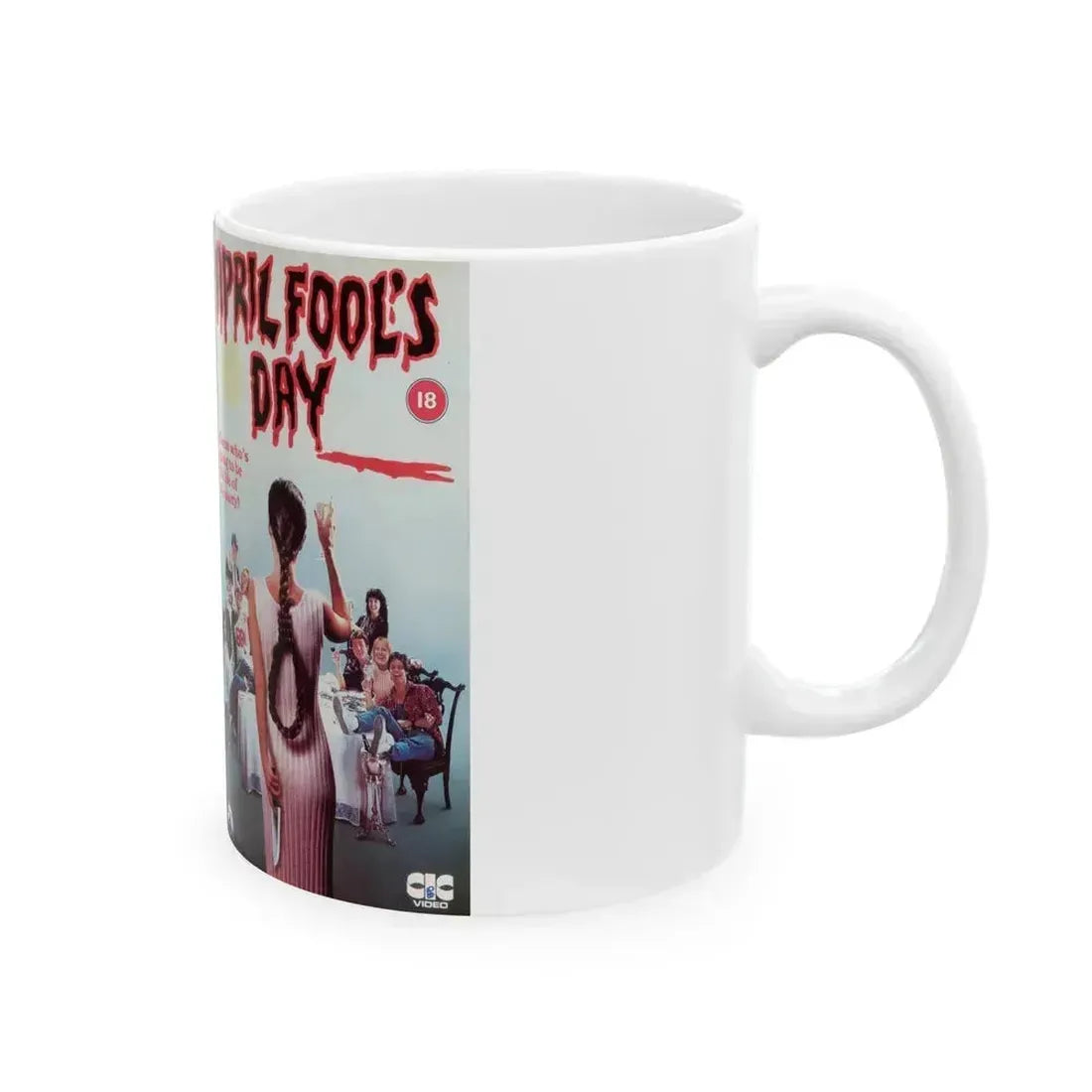 APRIL FOOLS DAY (VHS COVER) - White Coffee Mug - Go Mug Yourself