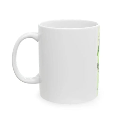 April Showers, Cheramy ad, Ladie's Home Journal, November 1945 - White Coffee Mug - Go Mug Yourself