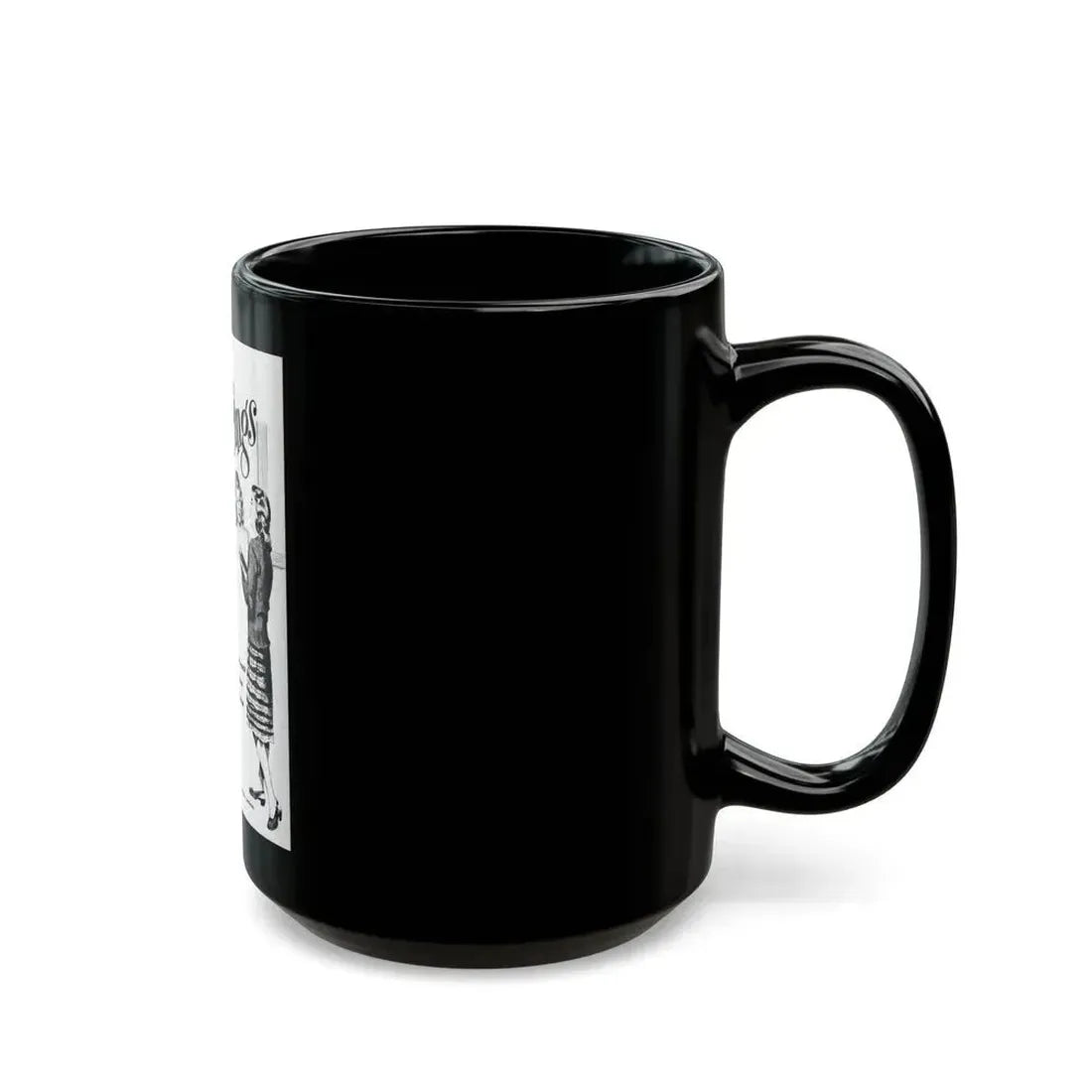 Apron Strings (1), Calling All Girls, November 1946 - Black Coffee Mug - Go Mug Yourself
