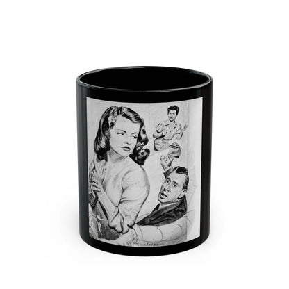 Apron Strings (2), Calling All Girls, November 1946 - Black Coffee Mug-11oz-Go Mug Yourself