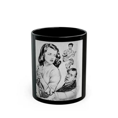 Apron Strings (2), Calling All Girls, November 1946 - Black Coffee Mug 11oz - Go Mug Yourself