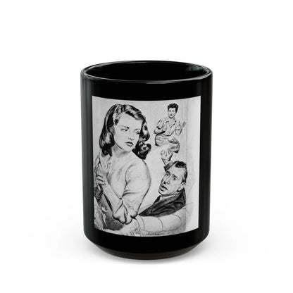 Apron Strings (2), Calling All Girls, November 1946 - Black Coffee Mug-15oz-Go Mug Yourself