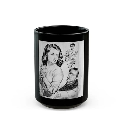 Apron Strings (2), Calling All Girls, November 1946 - Black Coffee Mug 15oz - Go Mug Yourself