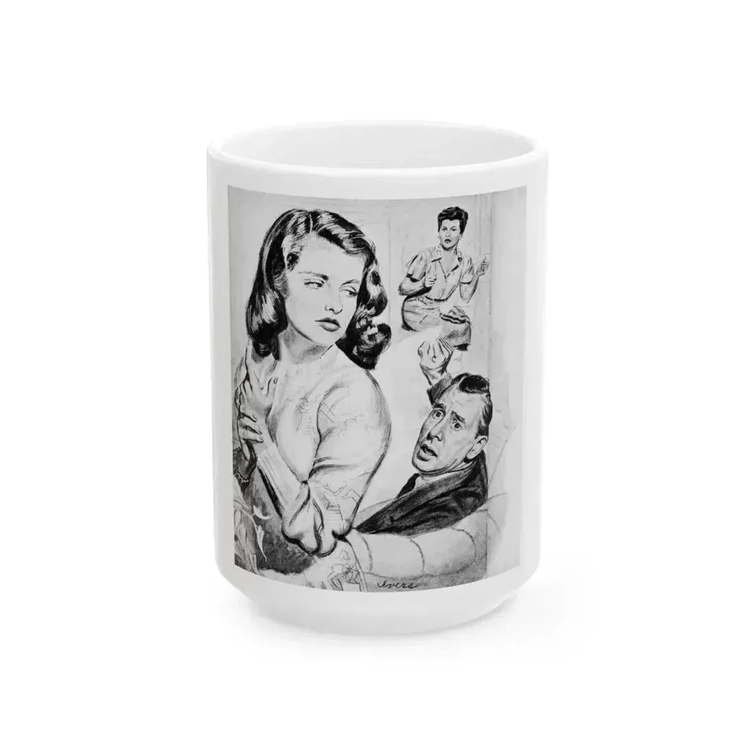 Apron Strings (2), Calling All Girls, November 1946 - White Coffee Mug 15oz - Go Mug Yourself